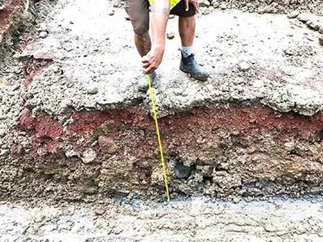 A look at the area in Aua where oil contaminants were found last October.