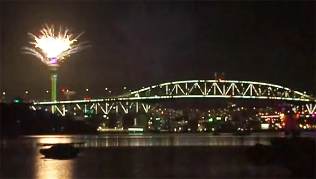 Fireworks at Auckland's waterfront
