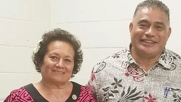 Congresswoman Aumua Amata and Health Director Motusa Nua