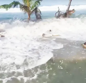 Water rising in Aunu'u, American Samoa