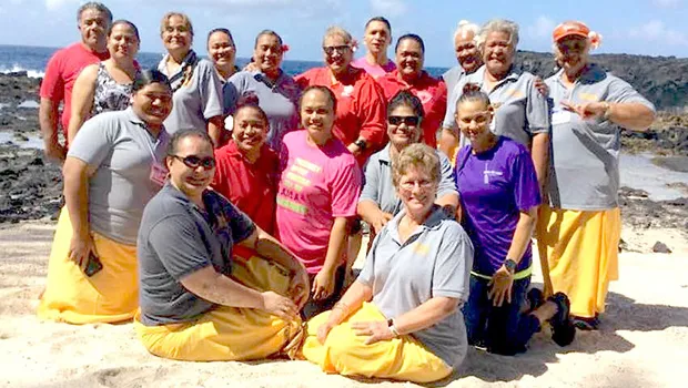 TAOA personnel on the beach at Moana o Sina
