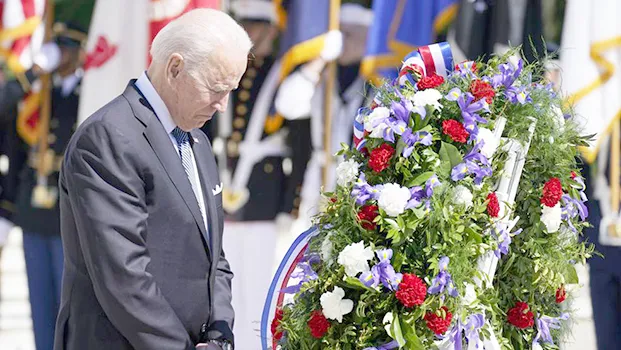 President Biden lays wreath at Arlington National Cemetery
