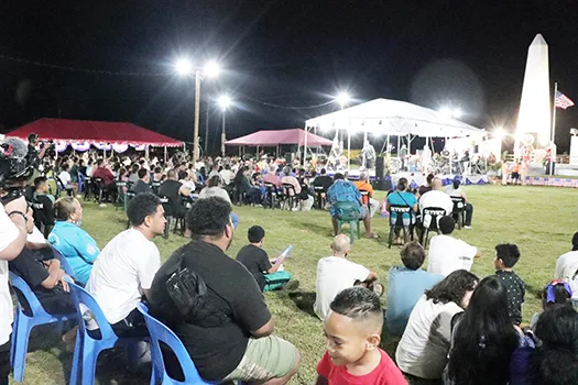 crowd at family fun day