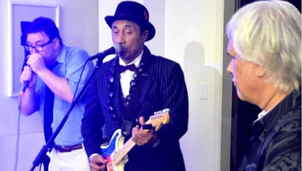 Isaiah B. Brunt (center) with Joey Cummings (left) and James Kneubuhl (right).