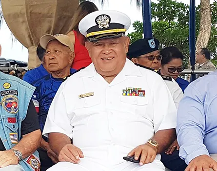 Vicente Borja at a Veteran of the Year ceremony in Ypao Beach, Guam
