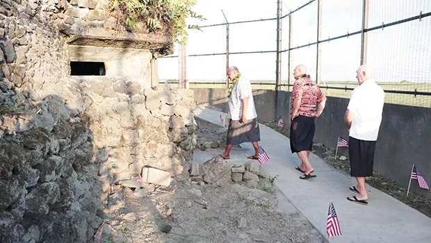 Gov Lemanu with Deputy Prime Minister Tuala Ponifasio and Samoa’s Return Services Association Vice President Peter Antonius Jensen