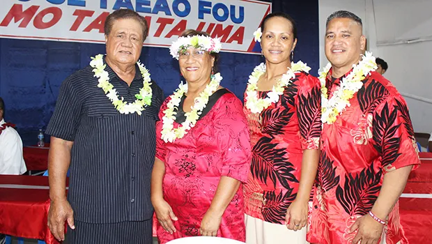 The candidates and their wives