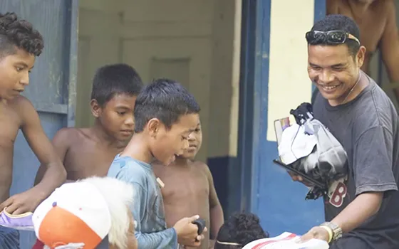 Children with smiles on their faces