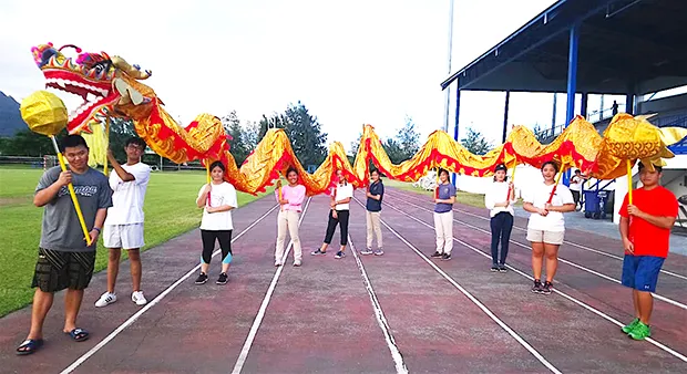Teens representing the Chinese Association of American Samoa
