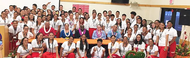 Participants in the 9th Annual Close Up Youth Summit in American Samoa.