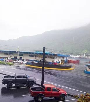 Cloudy skies over Pago Pago harbor