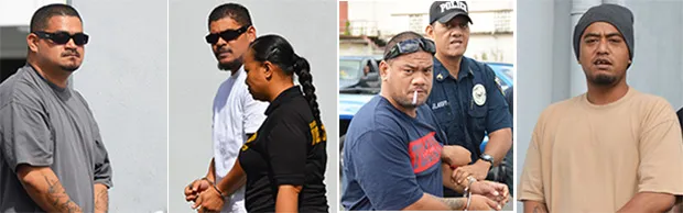 (left-right) Elliott Siaumau Jr, Thomas Siaumau, Pati Lepou, Gabriel Tinae