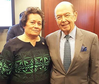 Congresswoman Amata and Commerce Secretary Wilbur Ross