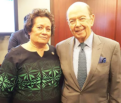 Congresswoman Amata and Commerce Secretary Wilbur Ross 