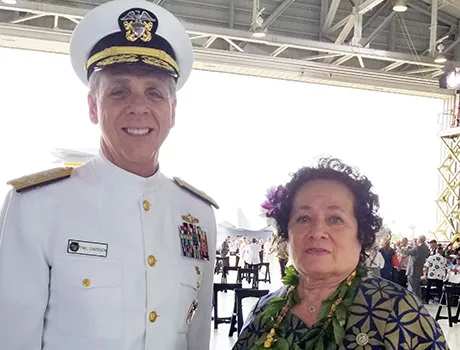 Congresswoman Amata with Admiral Phil Davidson
