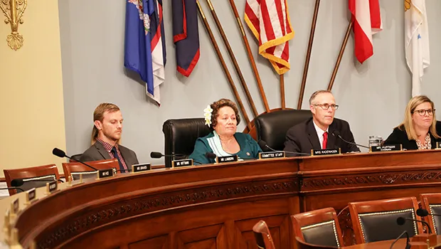 Amata in the Fisheries Hearing (Subcommittee on Water, Oceans and Wildlife) with Chairman Jared Huffman (D-CA).