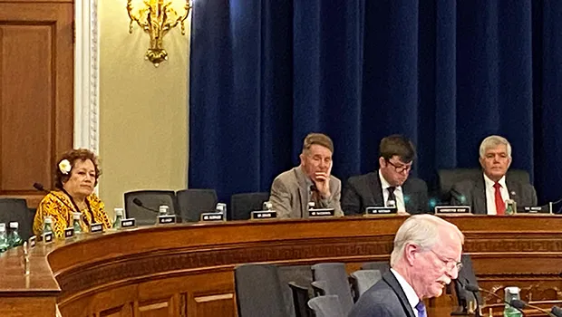 Congresswoman Amata in hearing with others
