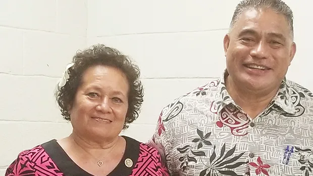 Congresswoman Aumua Amata and Director of Health Motusa Nua
