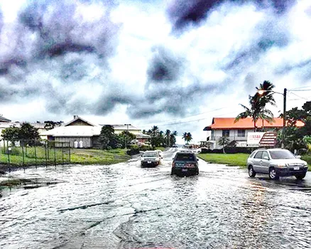 Flooding in the area between Cost U Less and SSAB Pago (now GIAS store)