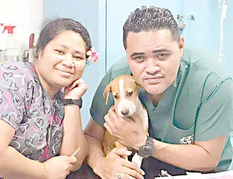 ASG Veterinary Clinic volunteer AND DOA employee with a dog that needs treatment.