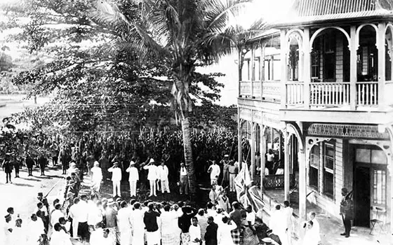 Apia courthouse in August 1914.
