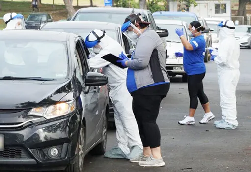 Drive up testing in Honolulu