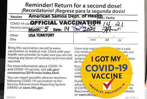 Covid-19 vaccine card