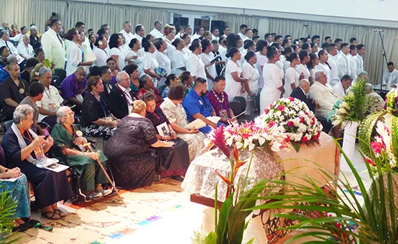 The Fagatogo Methodist choir singing 