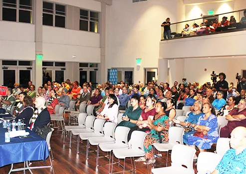 Members of the audience at the recent candidates forum hosted by the American Samoa Chamber of Commerce