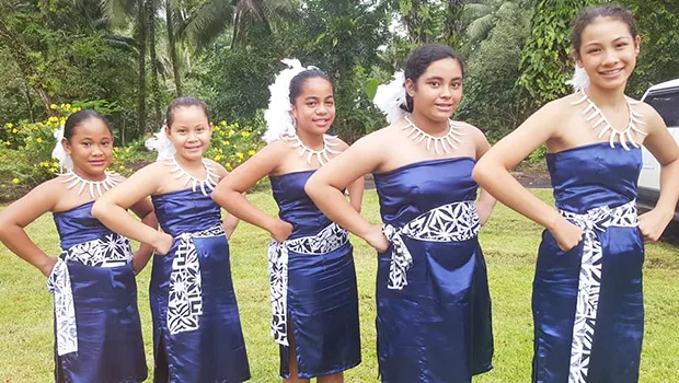 Members of the Pearls of the Pacific Dance Company,
