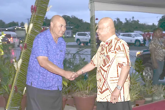 Deputy Prime Minister Tuala Iosefo Ponifasio and Prime Minister of Tuvalu Feleti Teo