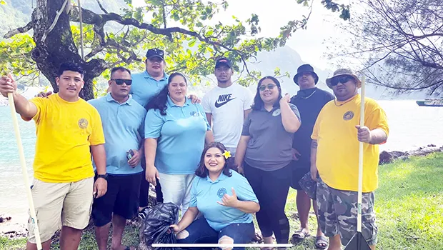 Human Resources staffers during Islandwide Clean up
