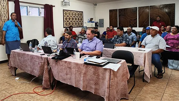 DMWR Director Taotasi Archie Soliai and fishing community 