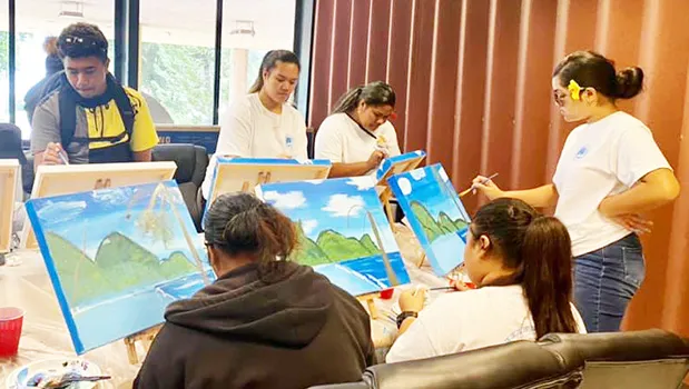 ASG Summer Youth Employment Program participants at DOC painting