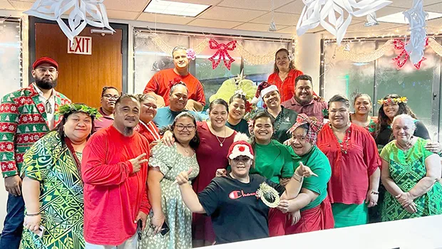 DOC staff with their Christmas decorations