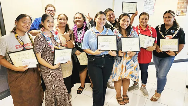 Summer Youth Employment Program participants with certificates