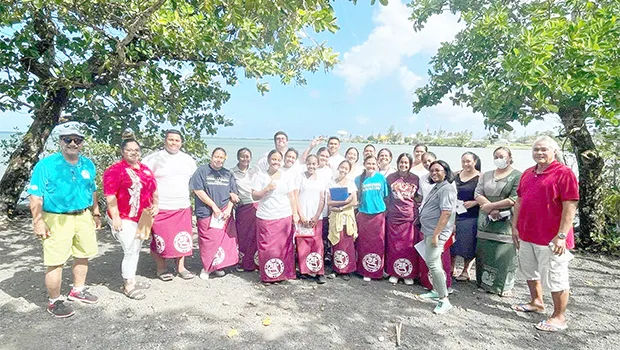 Tafuna High School students and DOC personnel during Coast Weeks