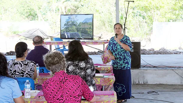 Education Department director Dr. Ruth Matagi-Tofiga speaking at cabinet meeting last week.