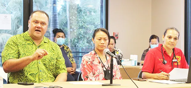 [l-r] Dr. Dr Aifili Tufa, Dr. Francine Amoa, and Dr. Fiona Trial 