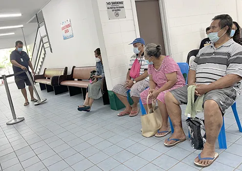 Waiting at the Tafuna Health Center