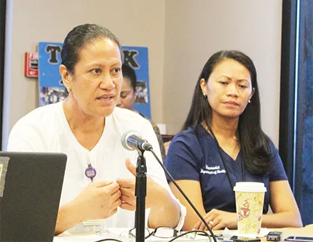 Dr. Peka Lauvao (left) and Dr. Francine Amoa (right) 