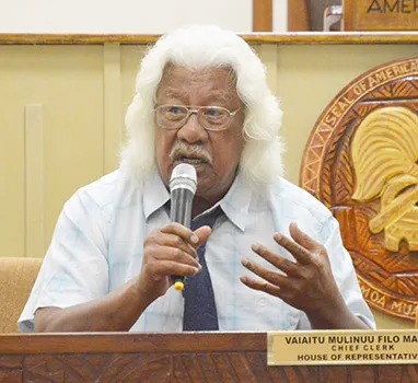 Dr. Iotamo Saleapaga testifying before the House Health Committee