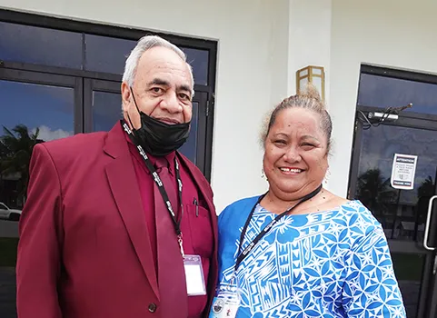 Ufagafa Ray Tulafono and unidentified woman