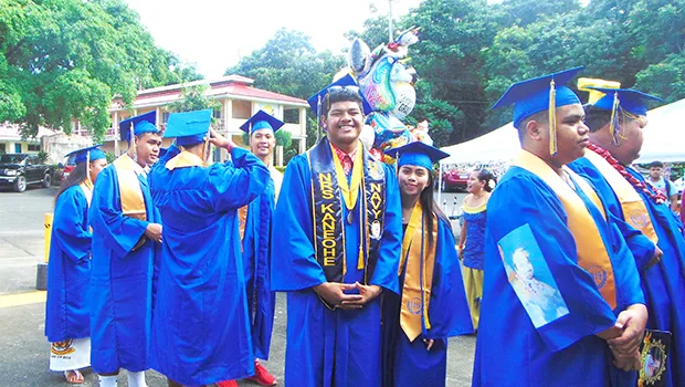 Some of the Faasao-Marist High School 2019 graduates