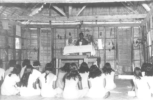 Women at last church service on Bikini Atoll