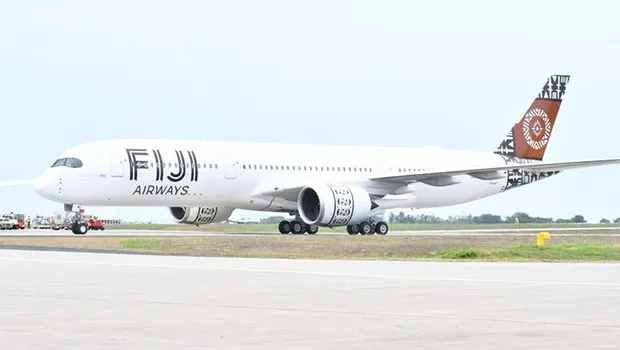 Fiji Airways plane on the tarmac