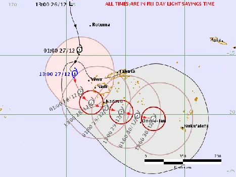 TC Sarai forecast track map