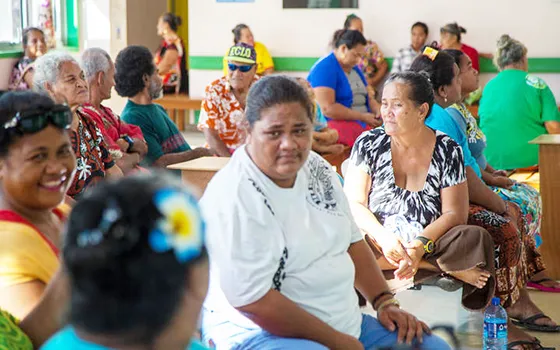 Locals at the Princess Margaret Hospital in Funafuti, Tuvalu
