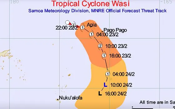 Track of TS Wasi