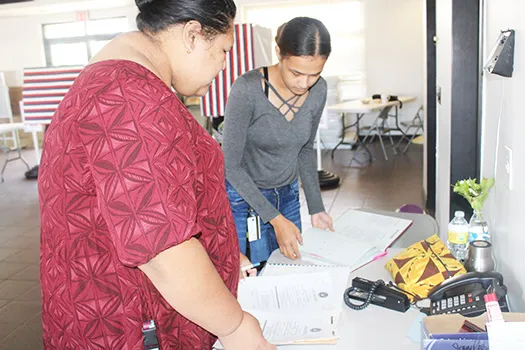 POLL WATCHER AT ELECTION OFFICE TRAINING